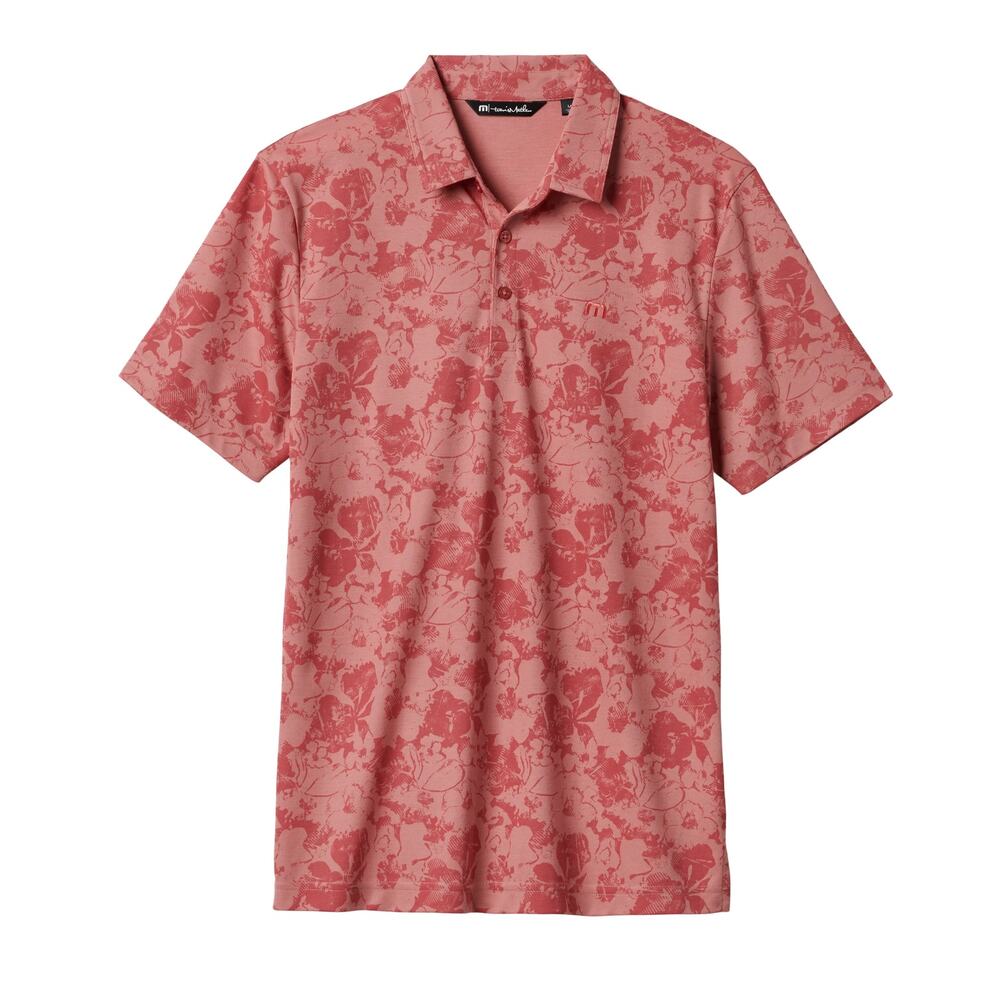 Travis Mathew Mens Cactus Fruit Polo 2XL Golf Floral Pink Casual Print